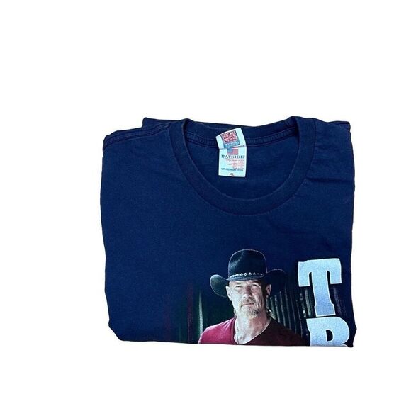 Bayside Mens Trace Adkins 2016 Tour Graphic Short Sleeve T-Shirt Navy Blue XL - Picture 3 of 10